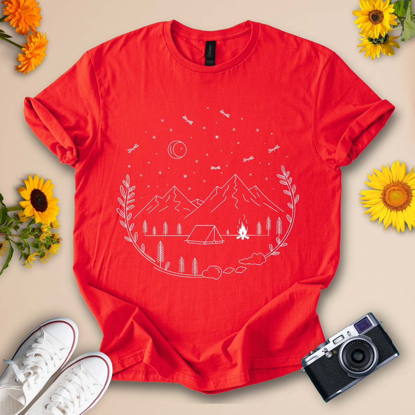 Adventure Awaits Camping Tee
