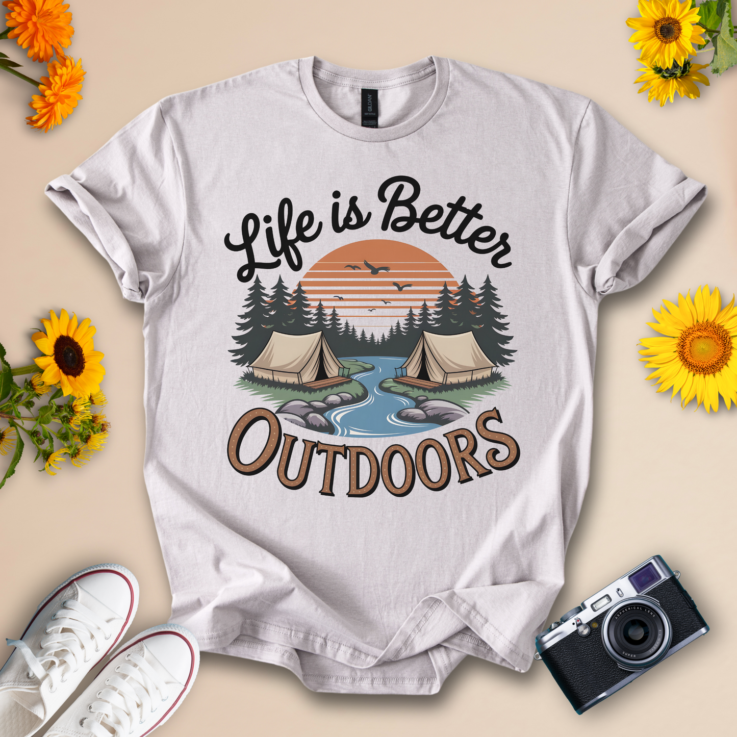 Camping Graphic T-Shirt – Life Is Better Outdoors