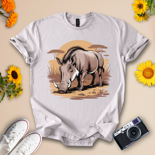 Warthog Safari T-Shirt – Wild African Savanna Animal Tee for Wildlife and Nature Lovers
