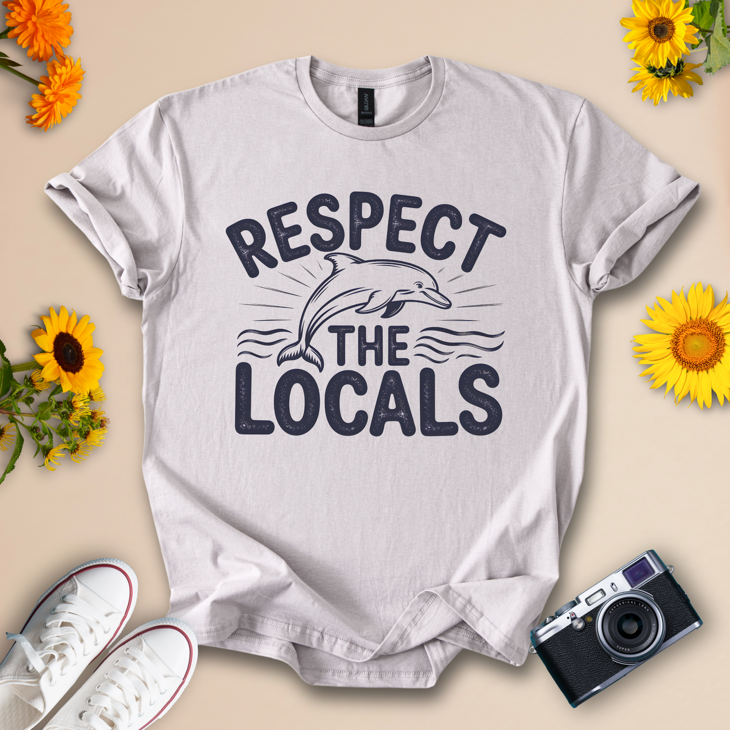 Respect the Locals Tee – Dolphin Graphic Shirt