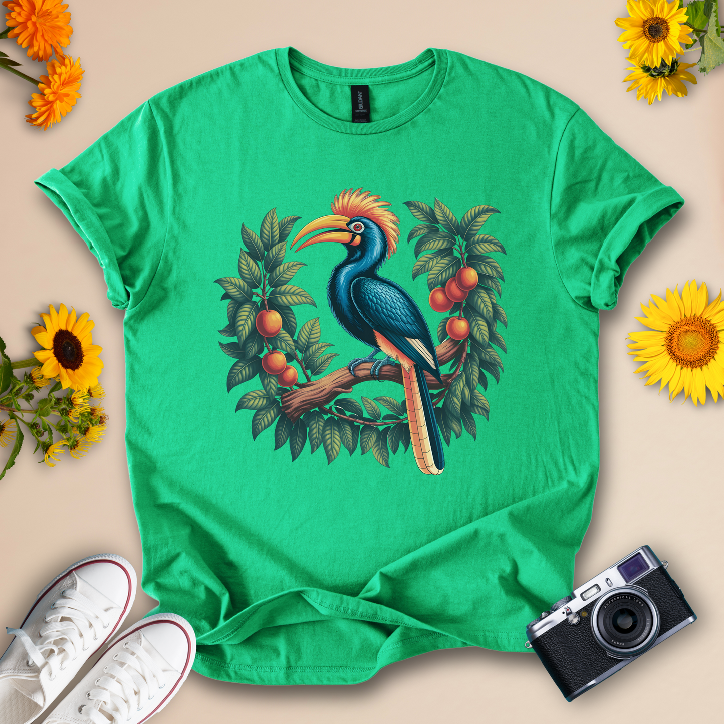 Colorful Hornbill Bird T-Shirt – Tropical Jungle Wildlife Tee for Nature and Bird Lovers