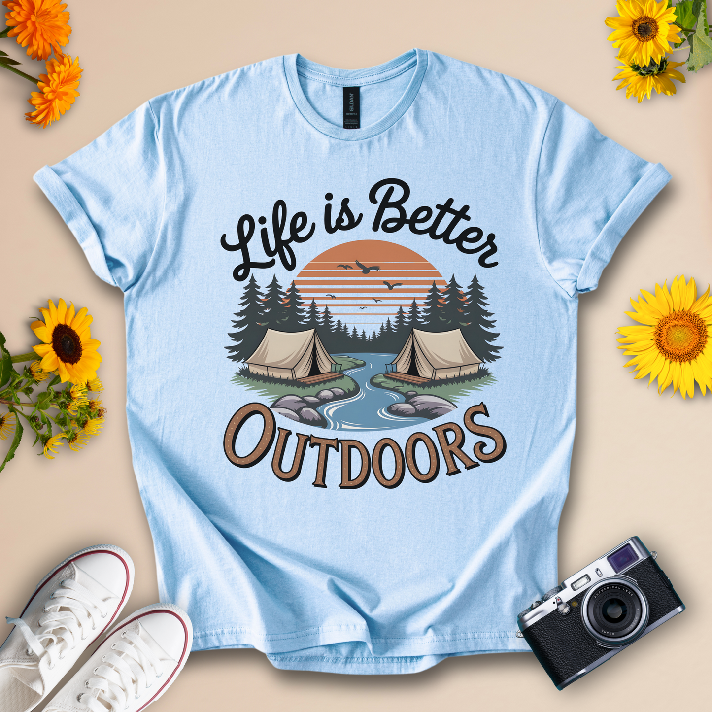 Camping Graphic T-Shirt – Life Is Better Outdoors