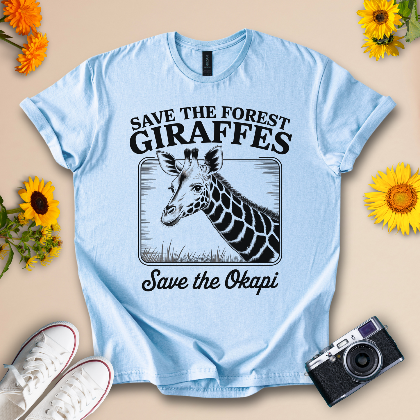 Save the Okapi Graphic Tee – Eco-Friendly Apparel