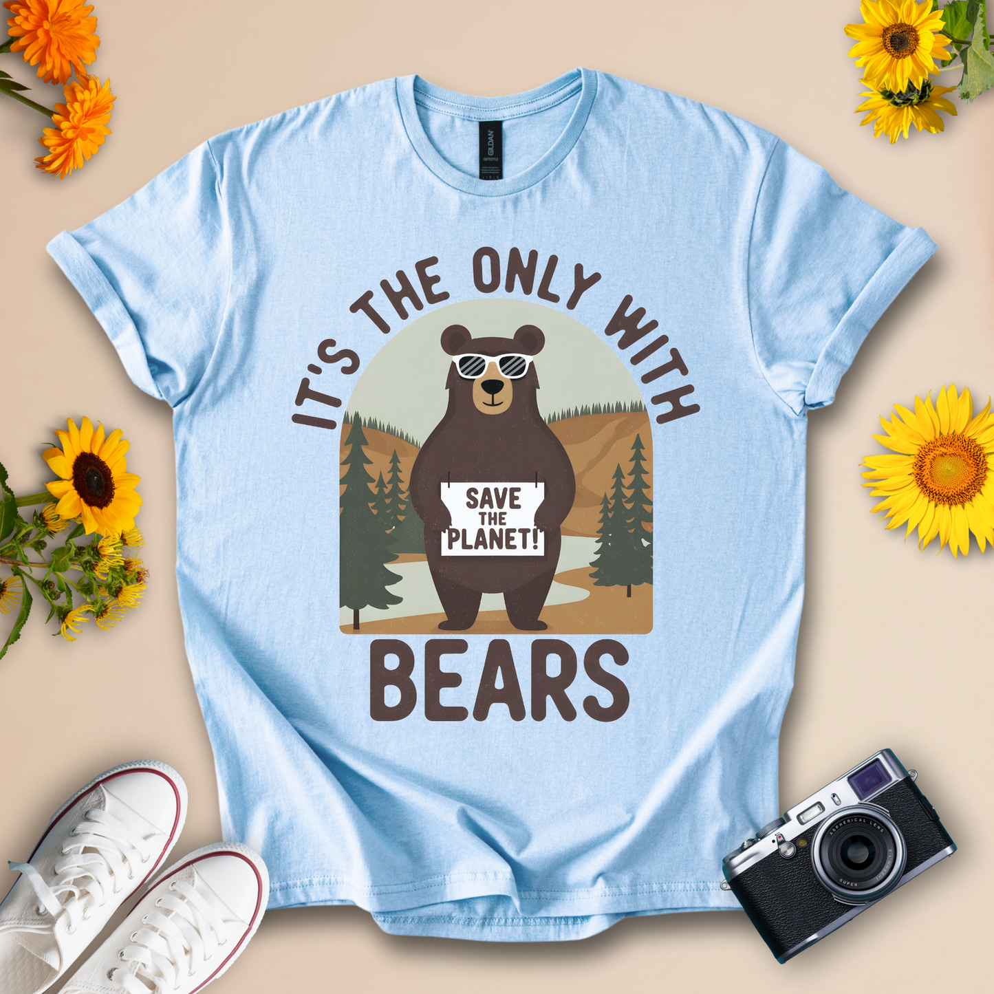 Save the Planet Bear Wildlife Conservation Tee