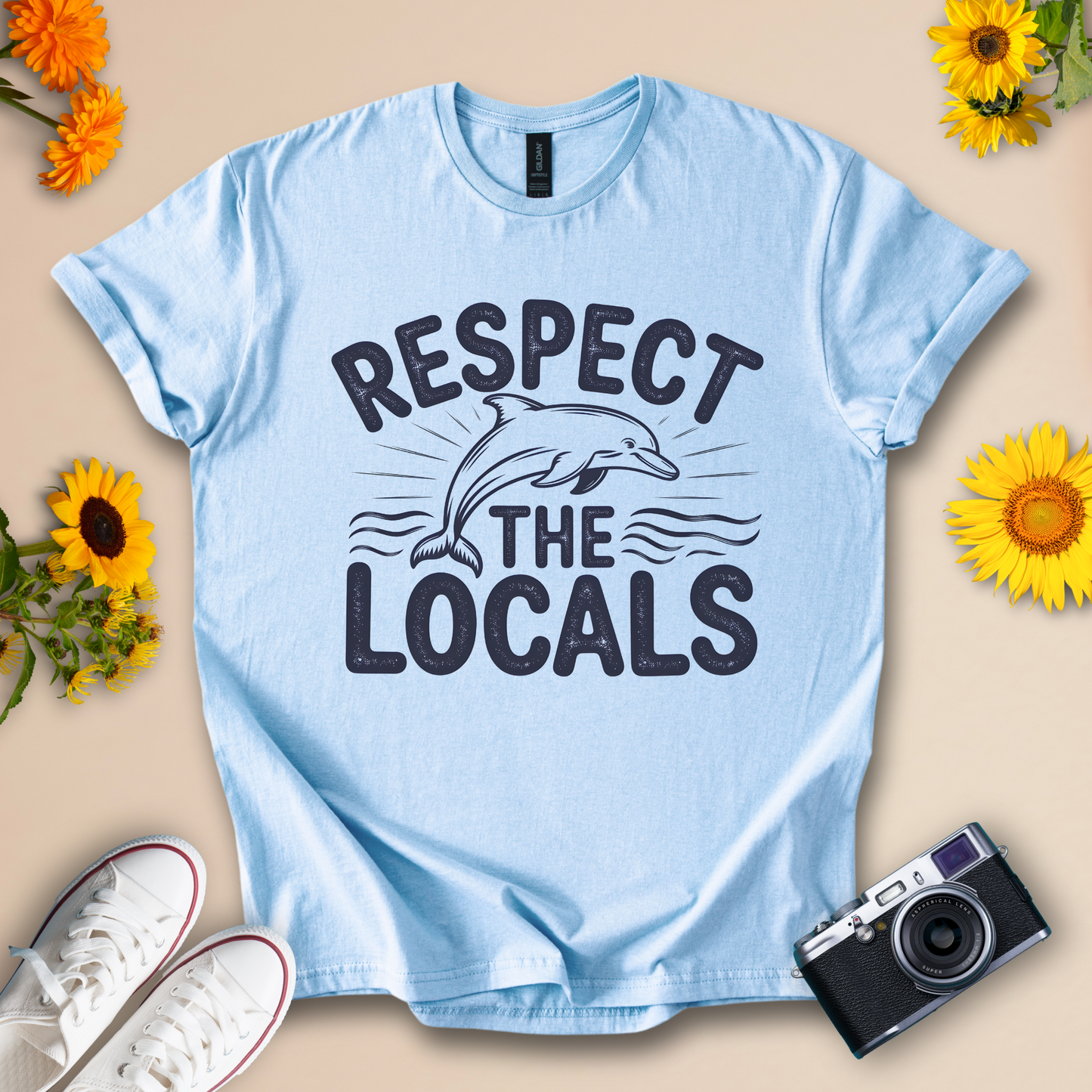 Respect the Locals Tee – Dolphin Graphic Shirt