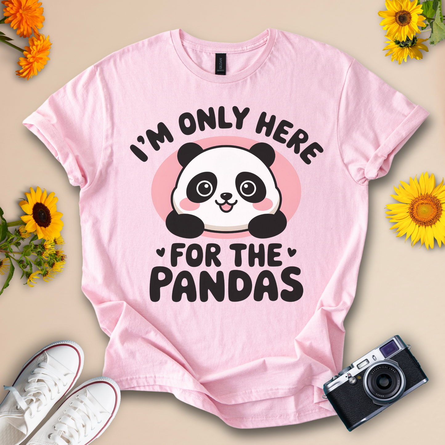 I'm Only Here for the Pandas Cute Panda Tee