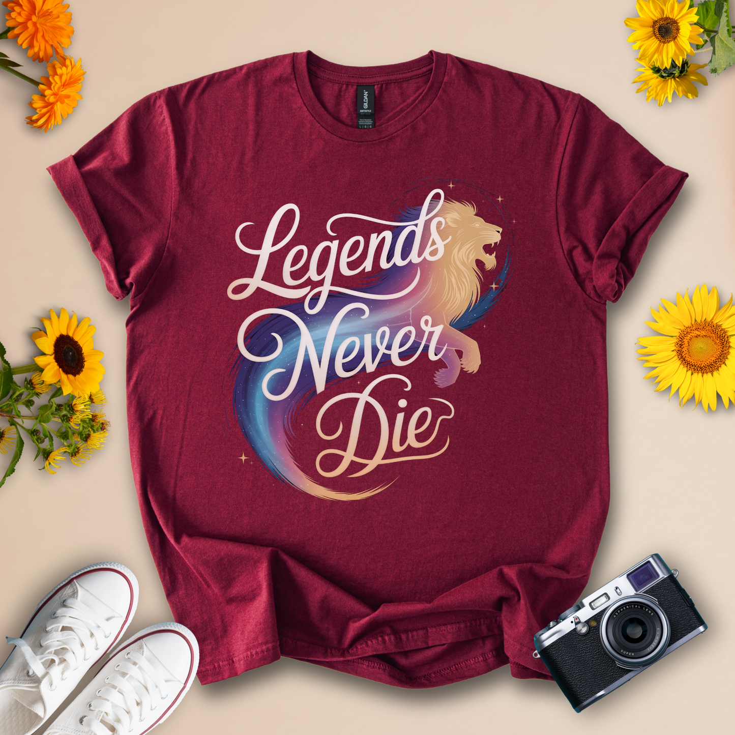 Legends Never Die - Inspirational Graphic Tee
