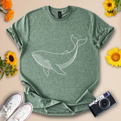Whale Outline Tee - Marine Life Tee