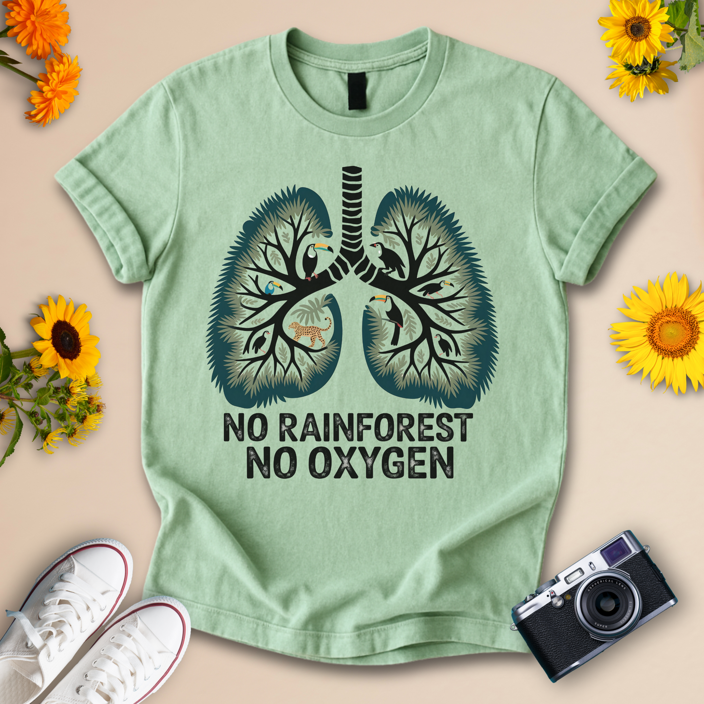 No Rainforest No Oxygen Nature Tee