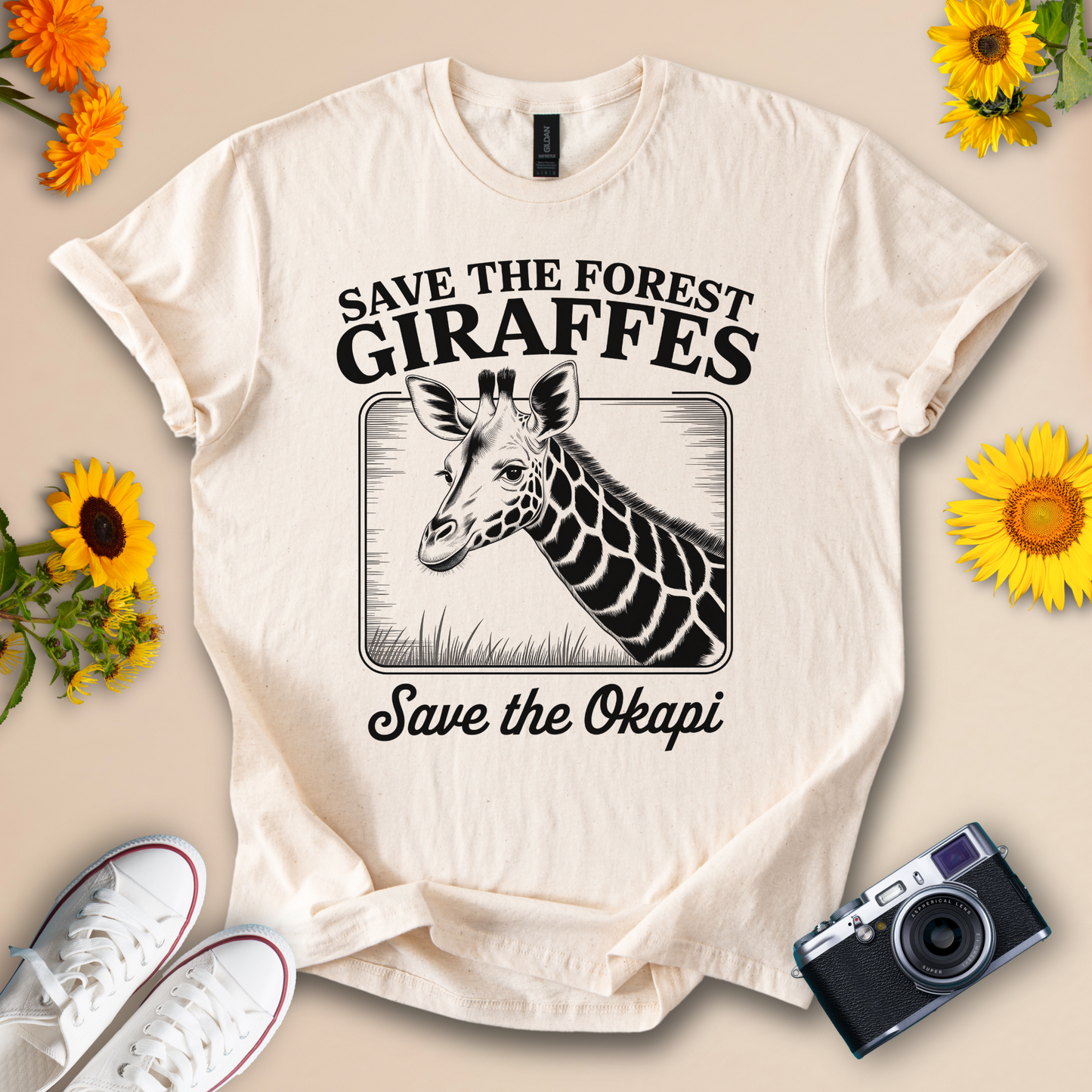 Save the Okapi Graphic Tee – Eco-Friendly Apparel