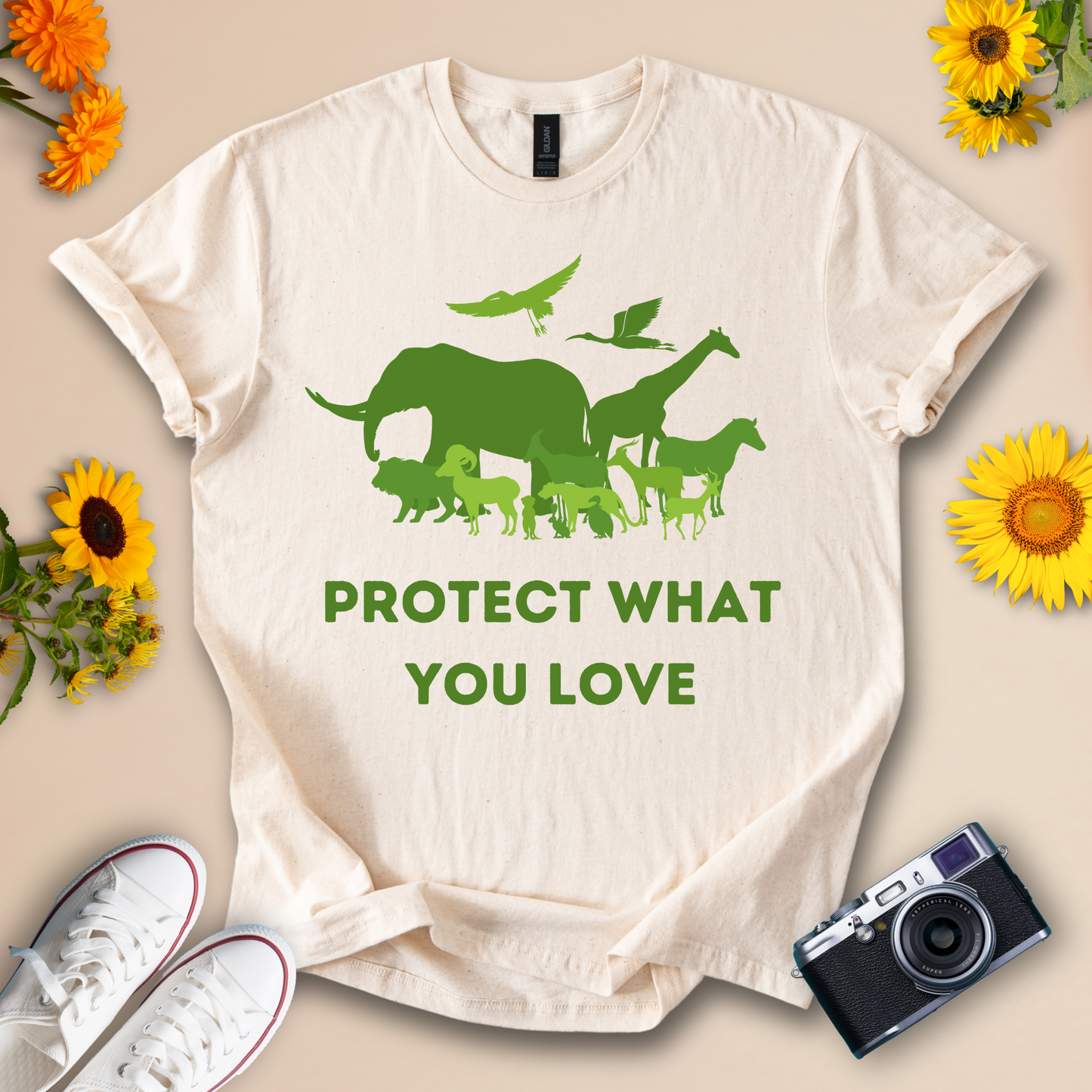 Protect What You Love Unisex Eco-Friendly Wildlife Tee