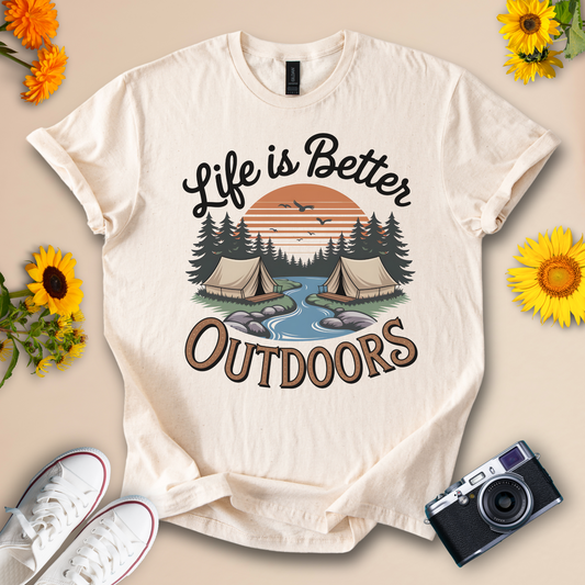 Camping Graphic T-Shirt – Life Is Better Outdoors