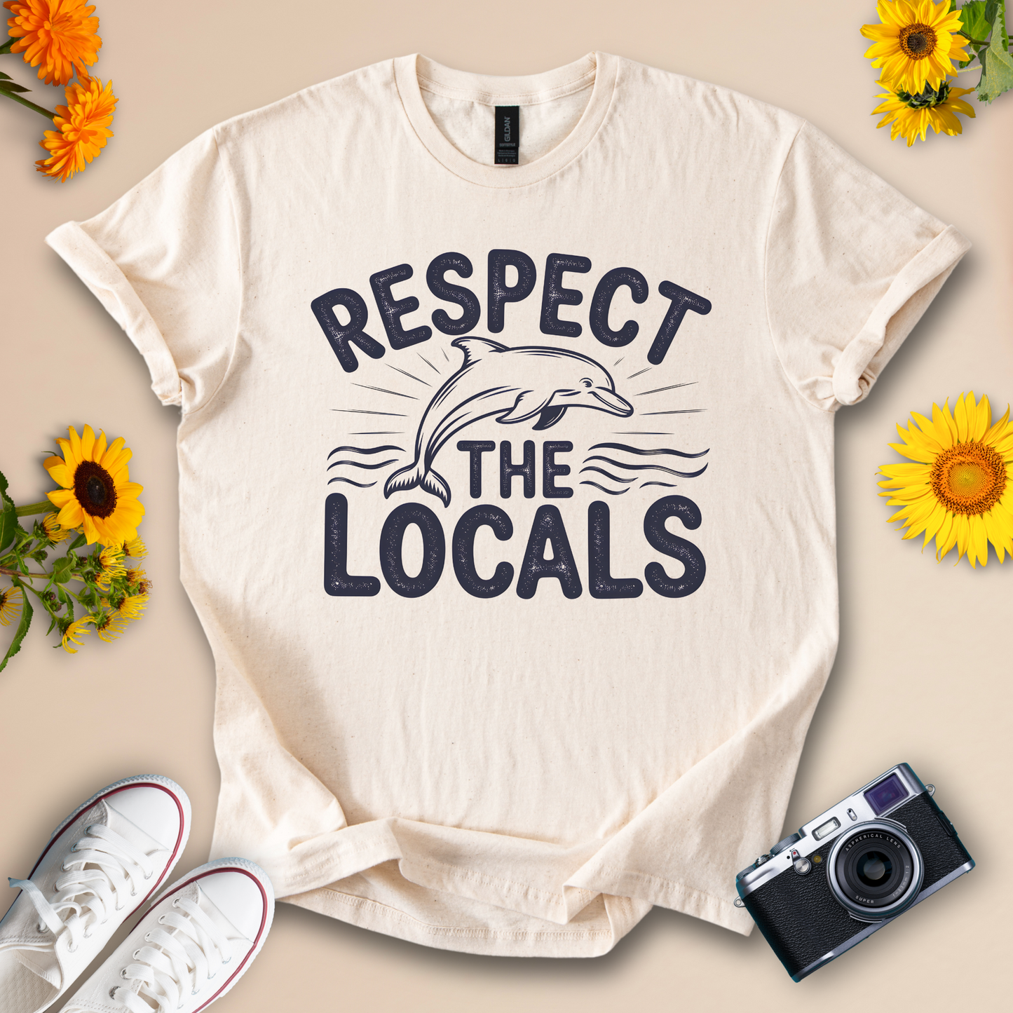 Respect the Locals Tee – Dolphin Graphic Shirt