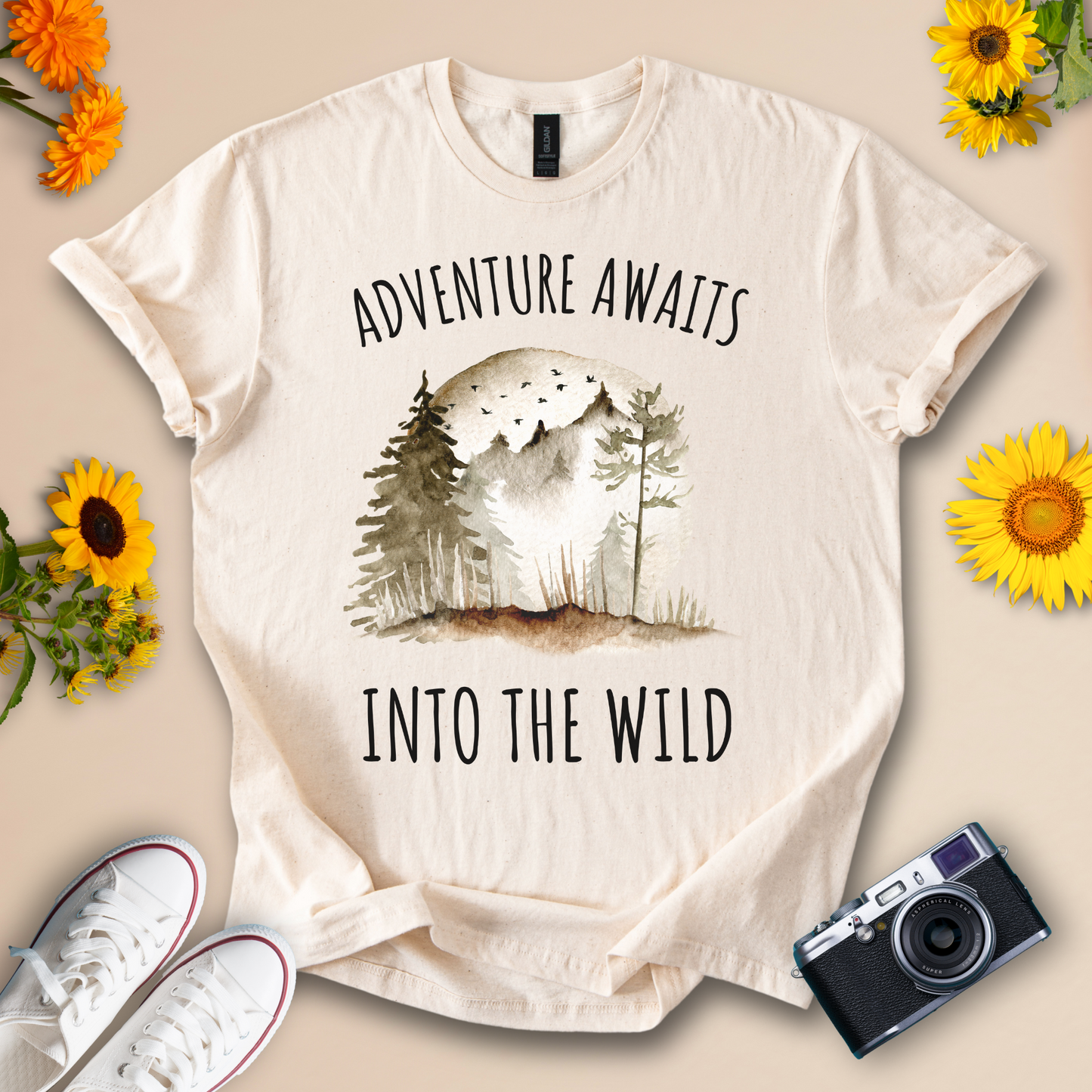 Adventure Awaits Into The Wild Unisex Tee