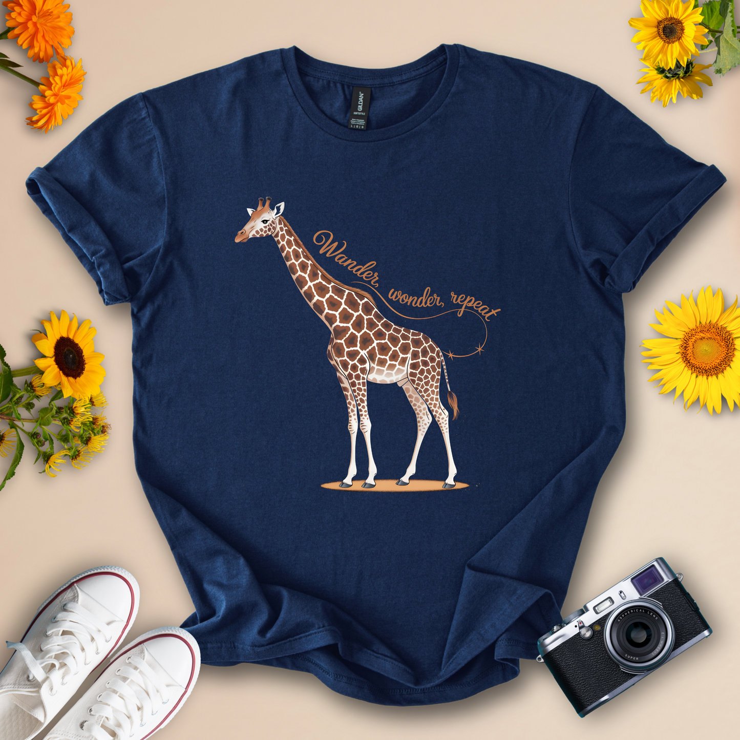 Wander Wonder Giraffe Animal Graphic Tee