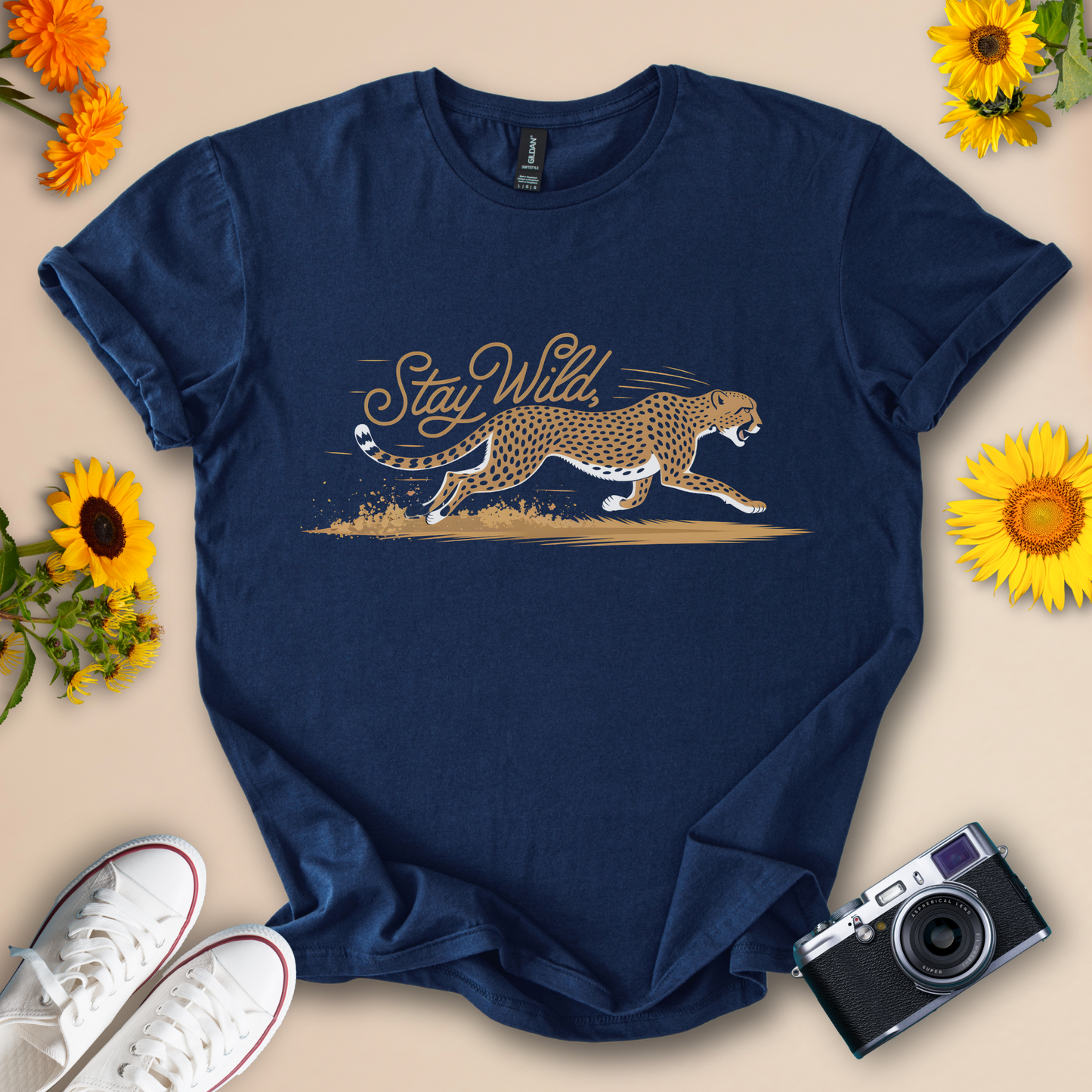 Stay Wild Cheetah Design Tee