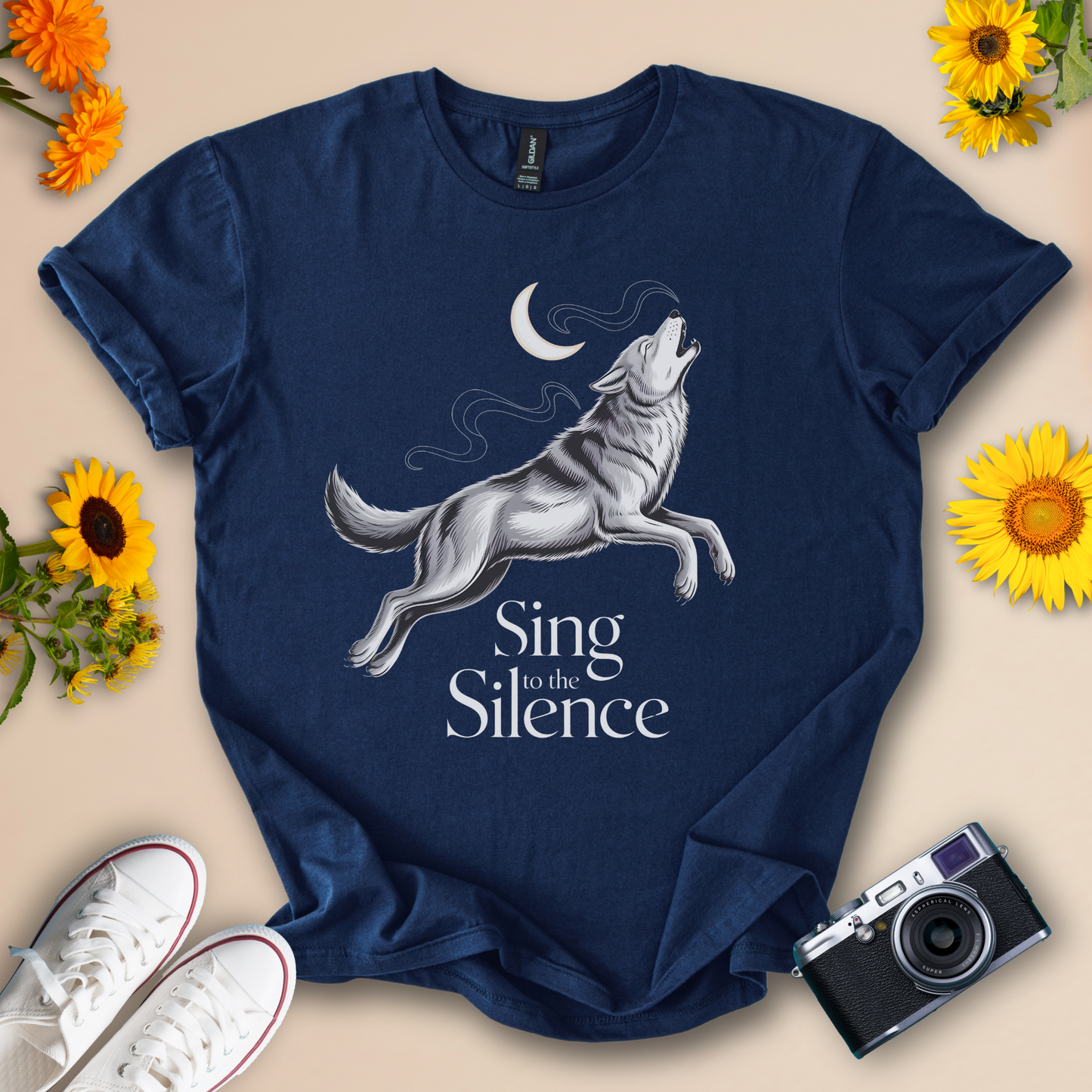 Sing to the Silence Howling Wolf Graphic Tee