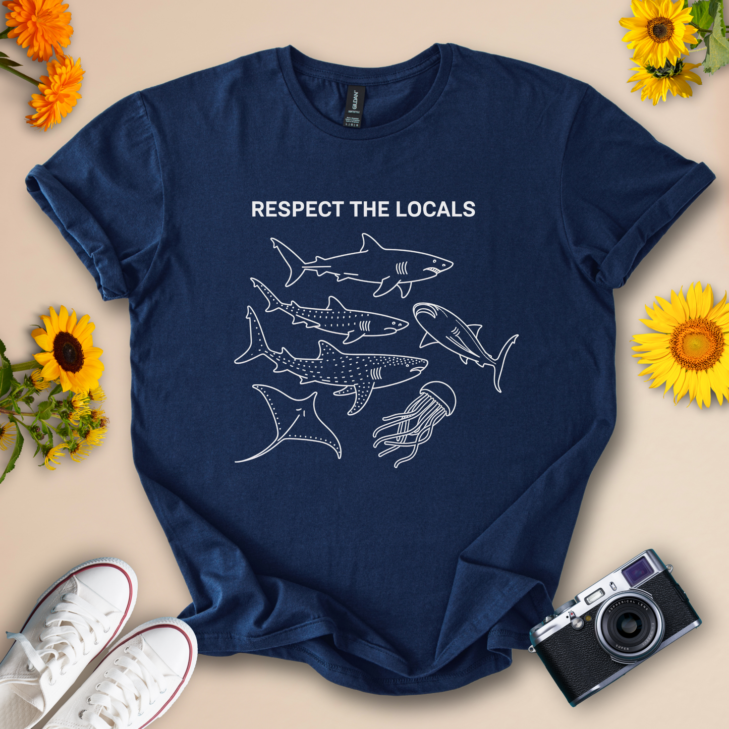 Respect the Locals Ocean Tee – Softstyle Unisex Shirt