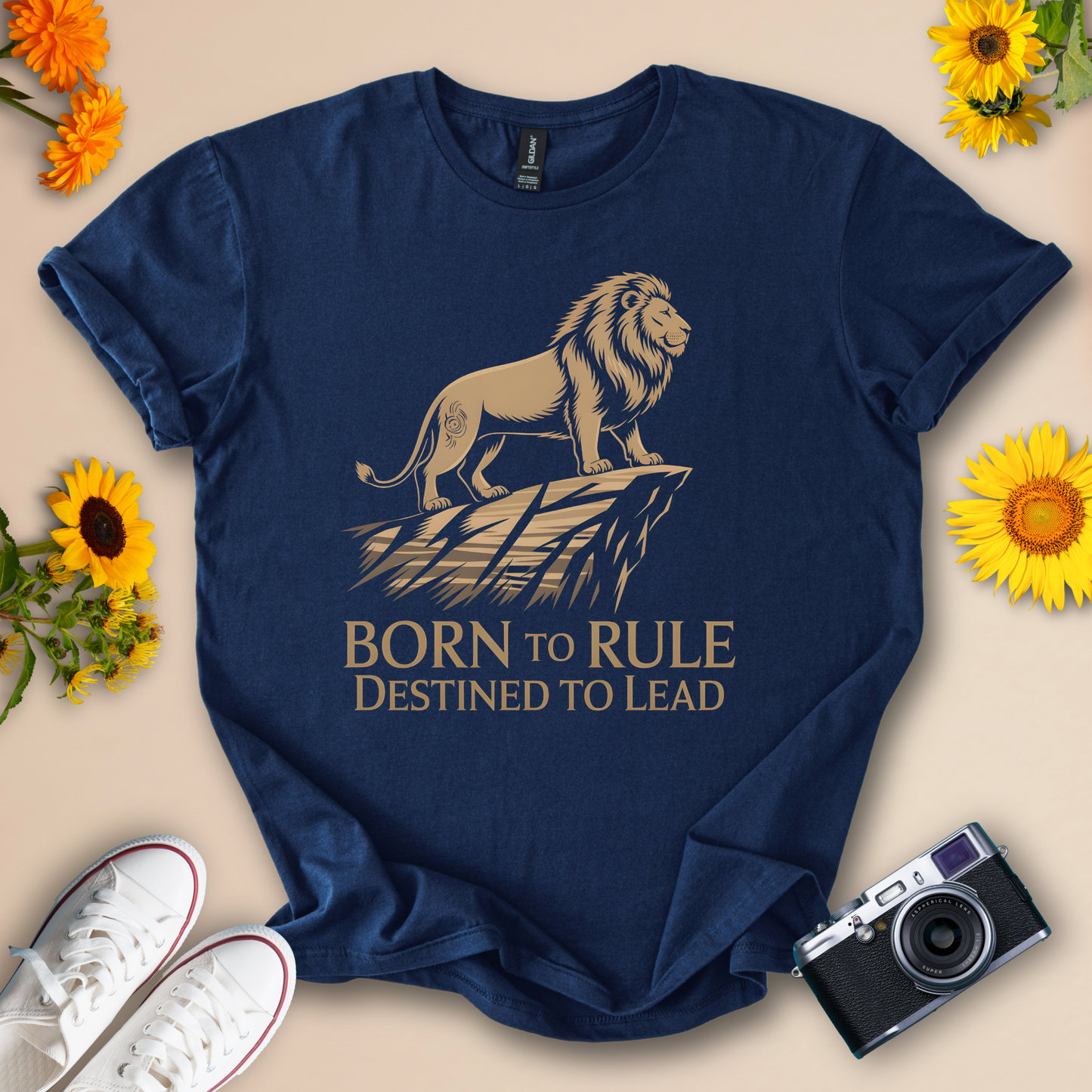 Born to Rule Lion Motivational Graphic Tee