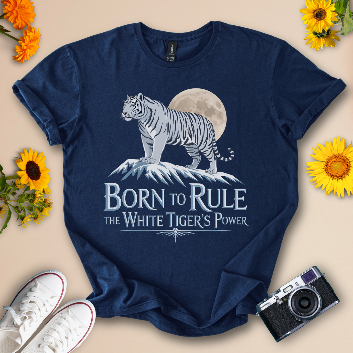 Born to Rule White Tiger Wildlife Tee