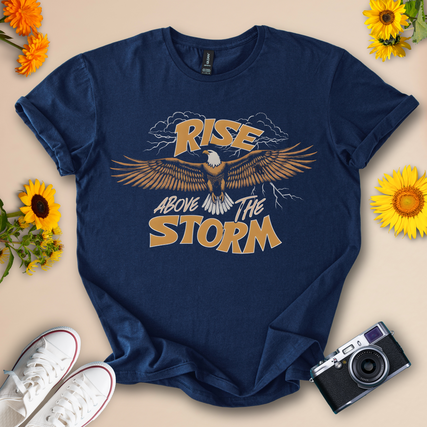 Rise Above the Storm Inspirational Tee