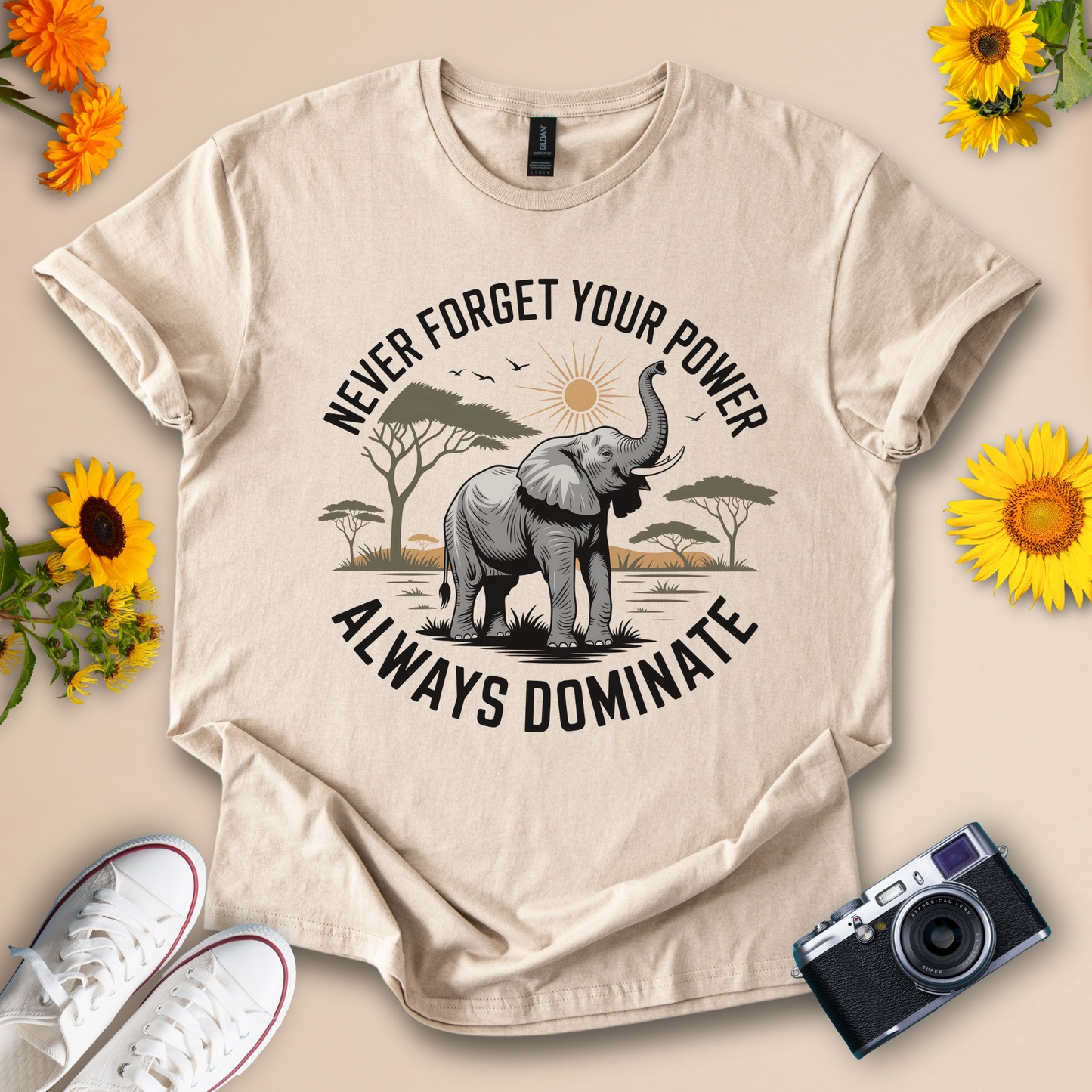 Empowering Elephant Tee – Inspirational Nature Shirt