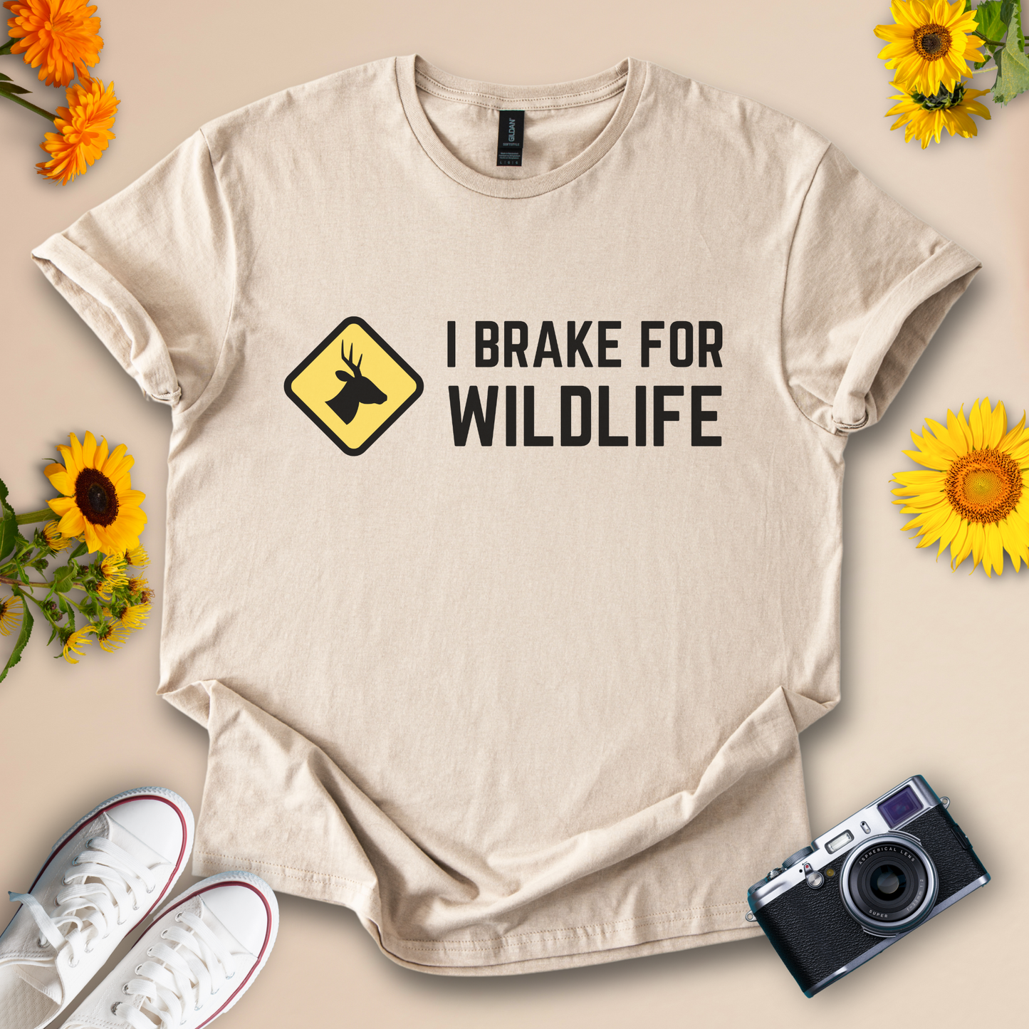 I Brake for Wildlife Unisex Softstyle Tee