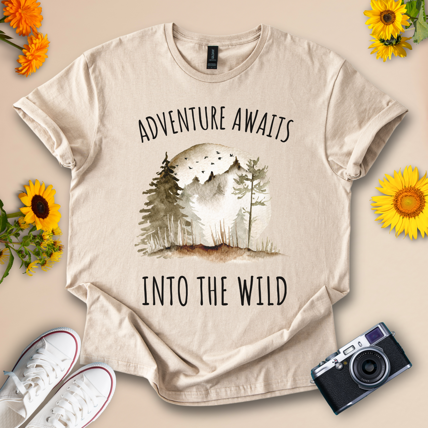 Adventure Awaits Into The Wild Unisex Tee