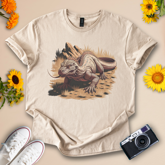 Desert Lizard Graphic Tee – Realistic Reptile Wildlife Shirt for Nature & Herpetology Fan