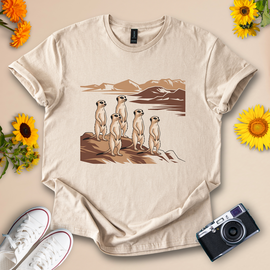 Funny Meerkat T-Shirt – Desert Wildlife Animal Tee for Safari and Nature Lover