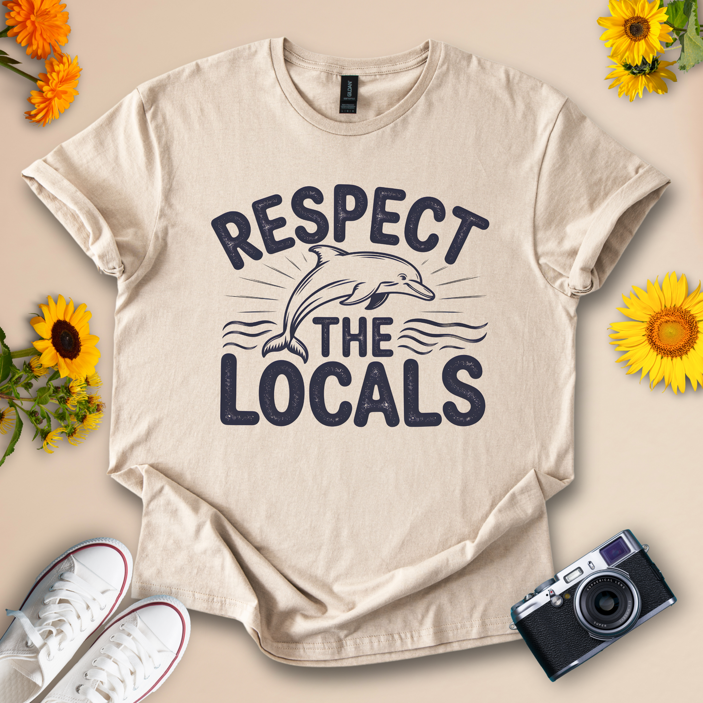 Respect the Locals Tee – Dolphin Graphic Shirt