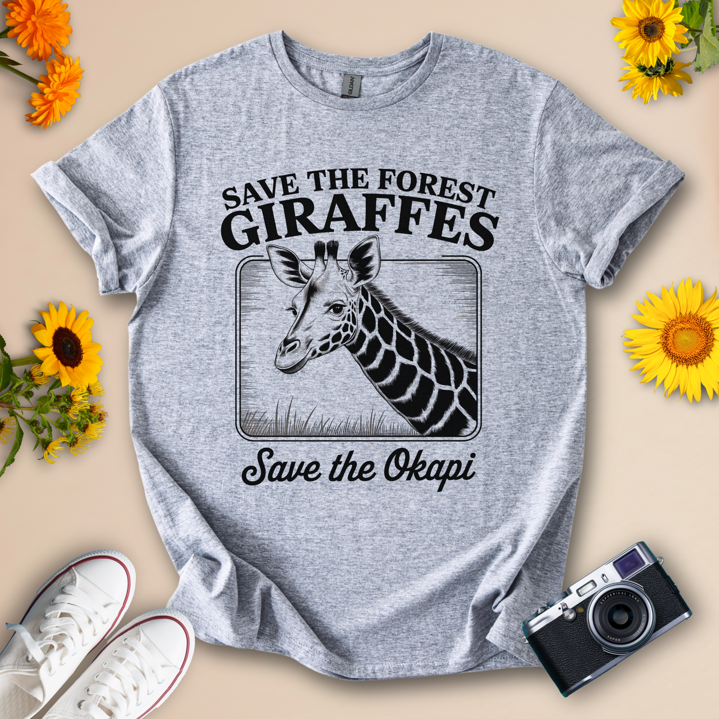 Save the Okapi Graphic Tee – Eco-Friendly Apparel