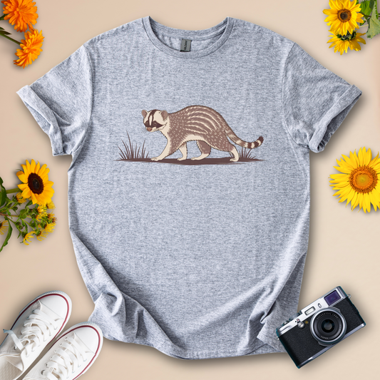 Banded Civet T-Shirt – Rare Nocturnal Wildlife Animal Tee for Nature Lovers and Conservationists