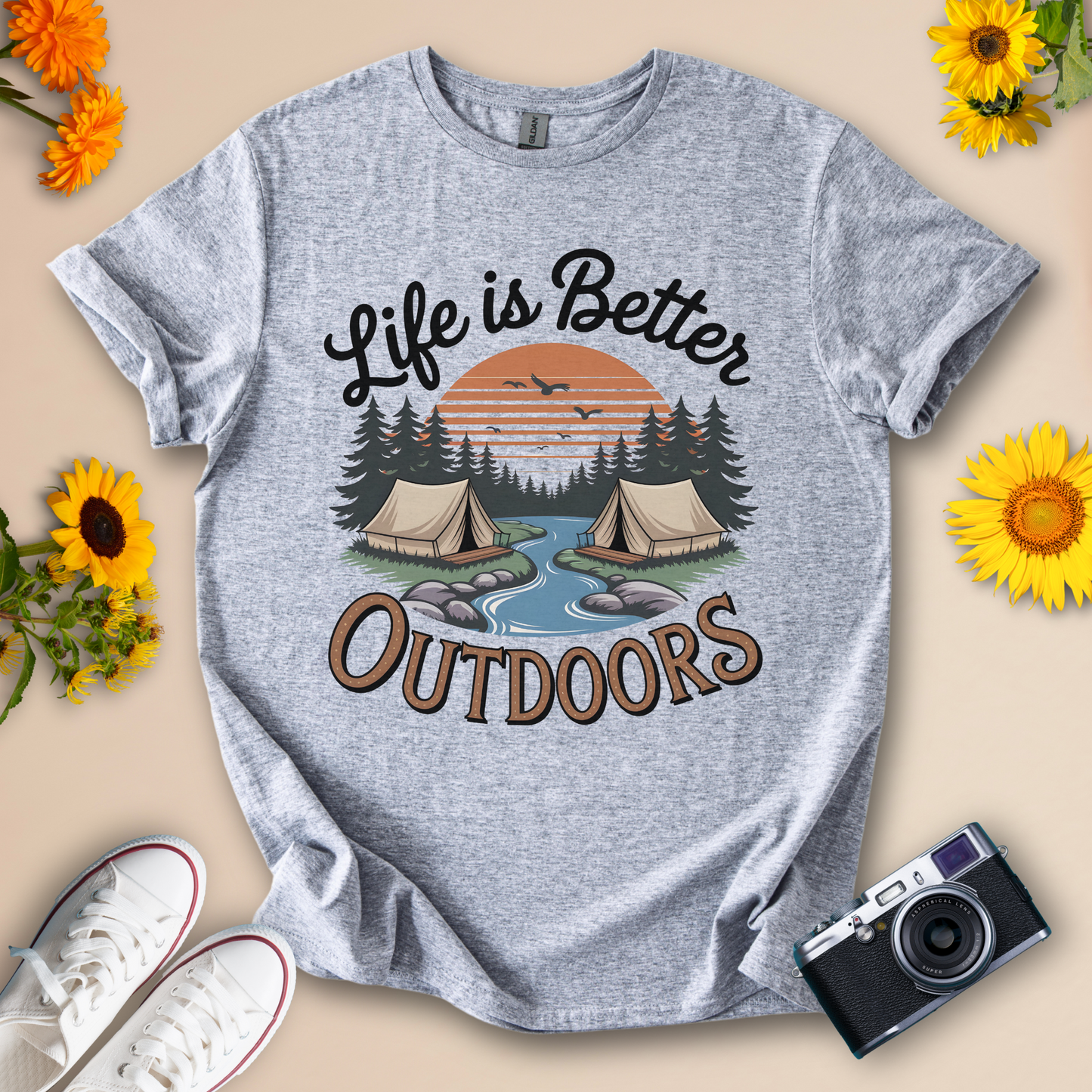 Camping Graphic T-Shirt – Life Is Better Outdoors