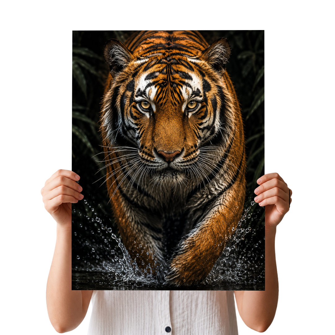 Tiger Portrait Poster - Wildserve - Inspirational Wildlife Tees
