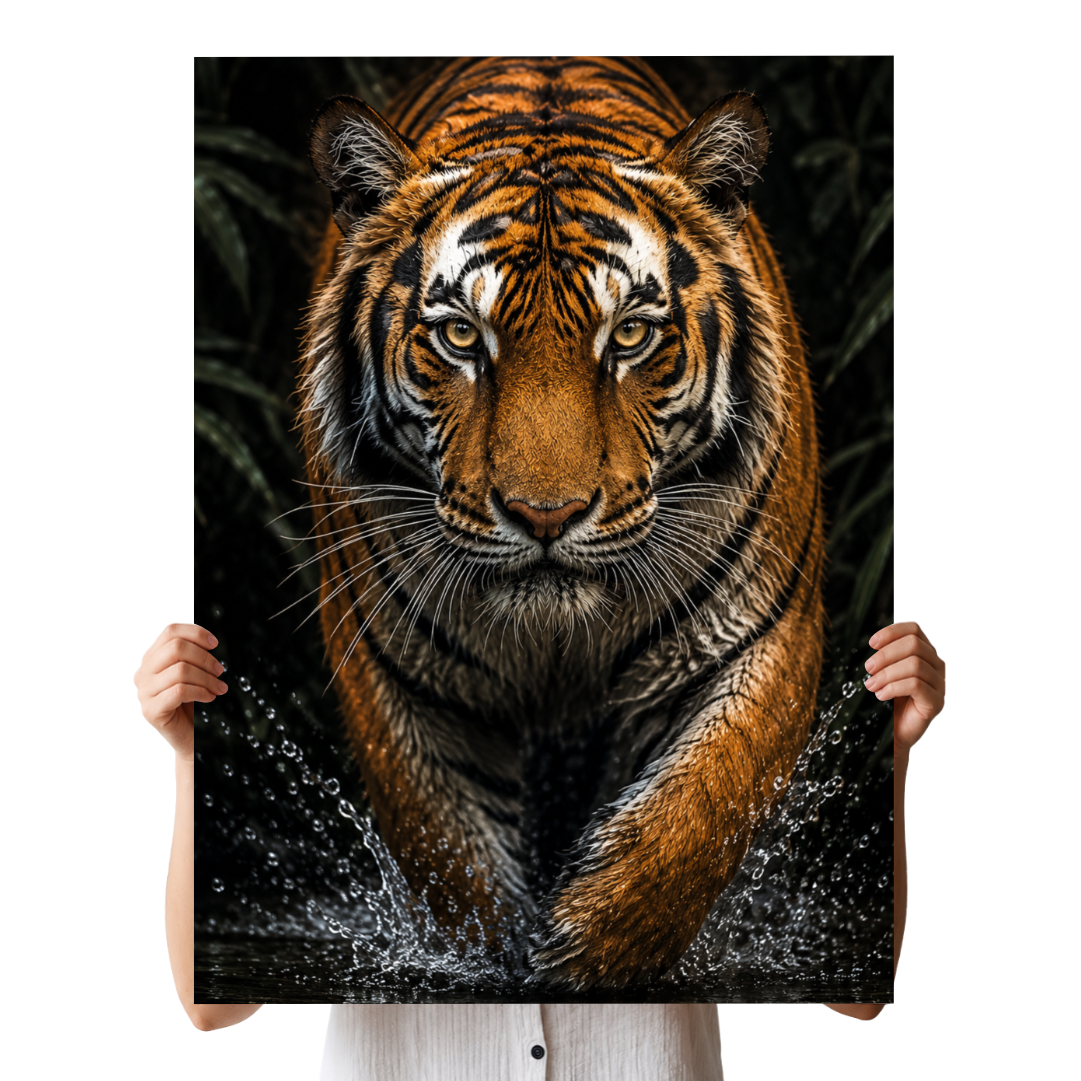 Tiger Portrait Poster - Wildserve - Inspirational Wildlife Tees