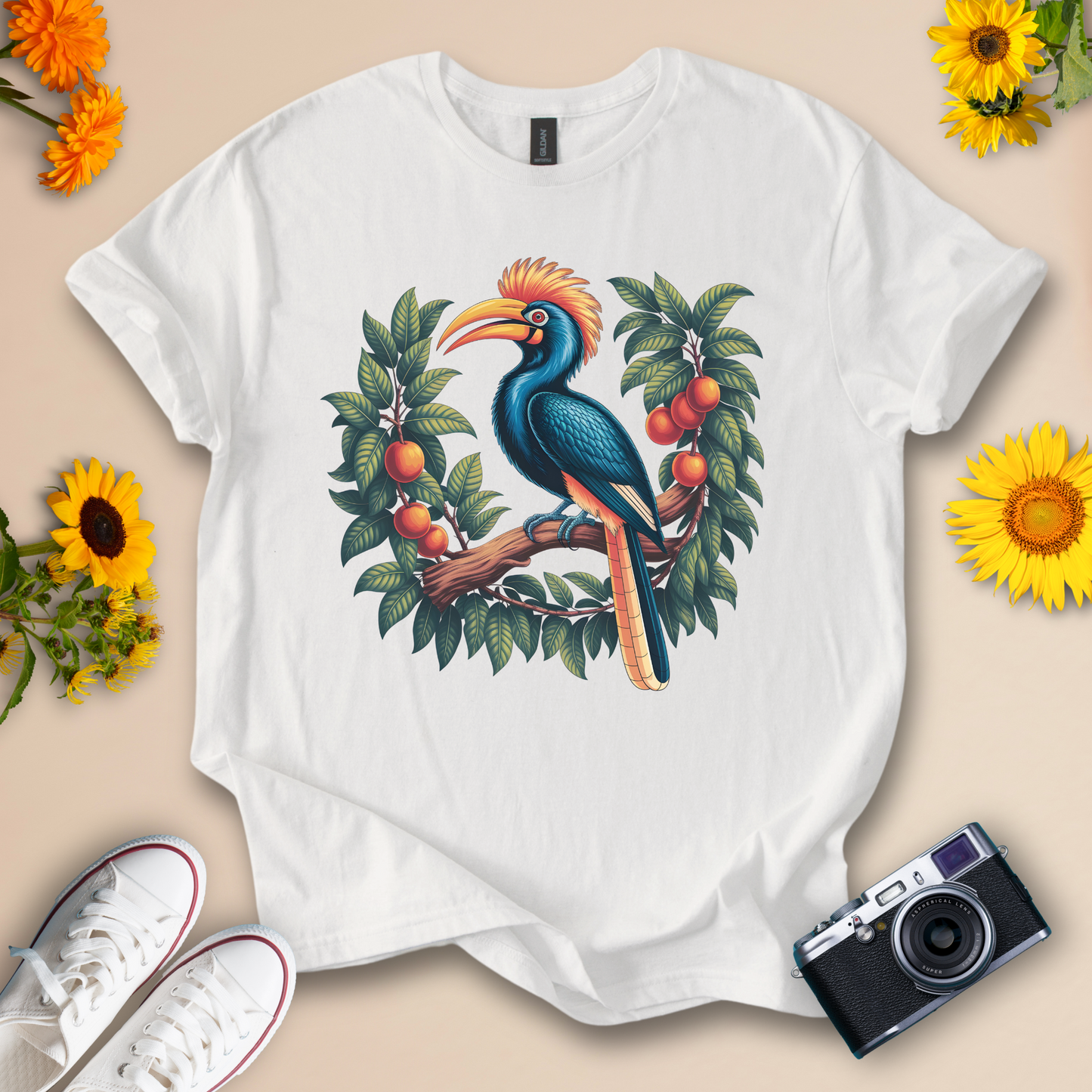 Colorful Hornbill Bird T-Shirt – Tropical Jungle Wildlife Tee for Nature and Bird Lovers