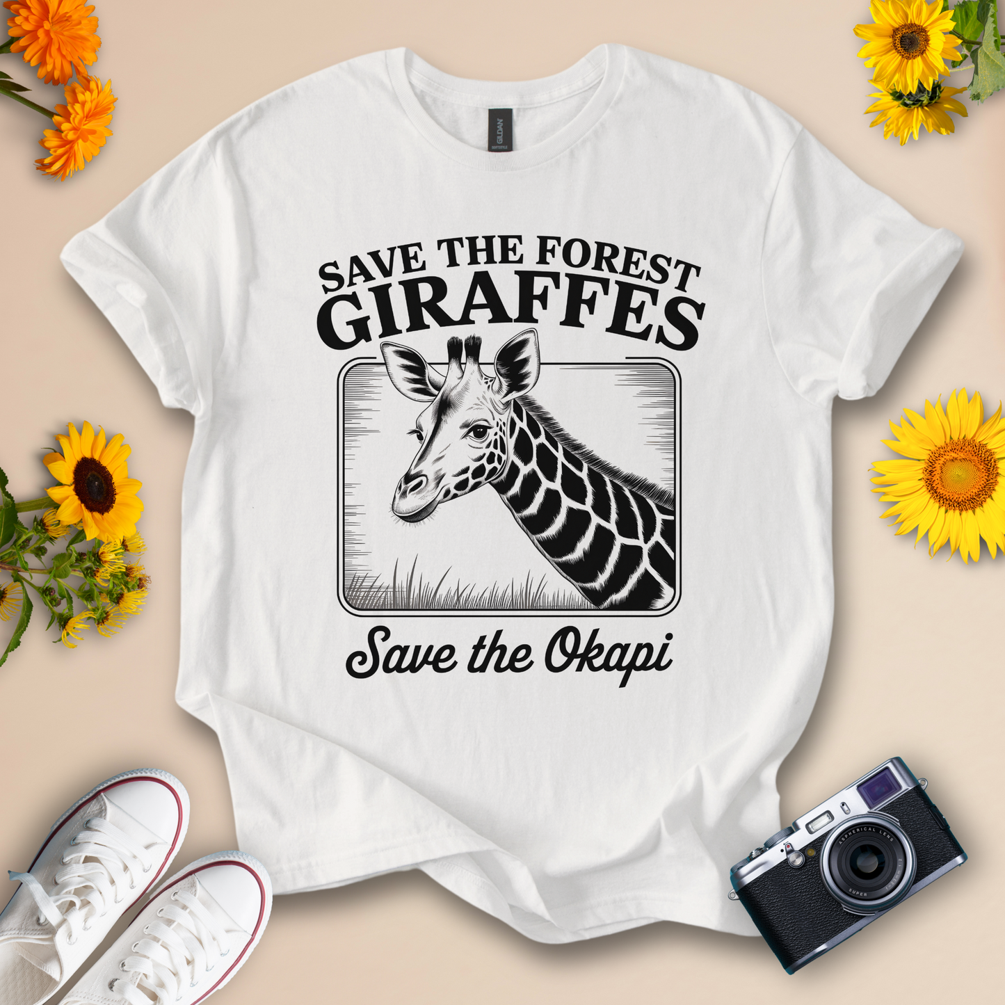 Save the Okapi Graphic Tee – Eco-Friendly Apparel