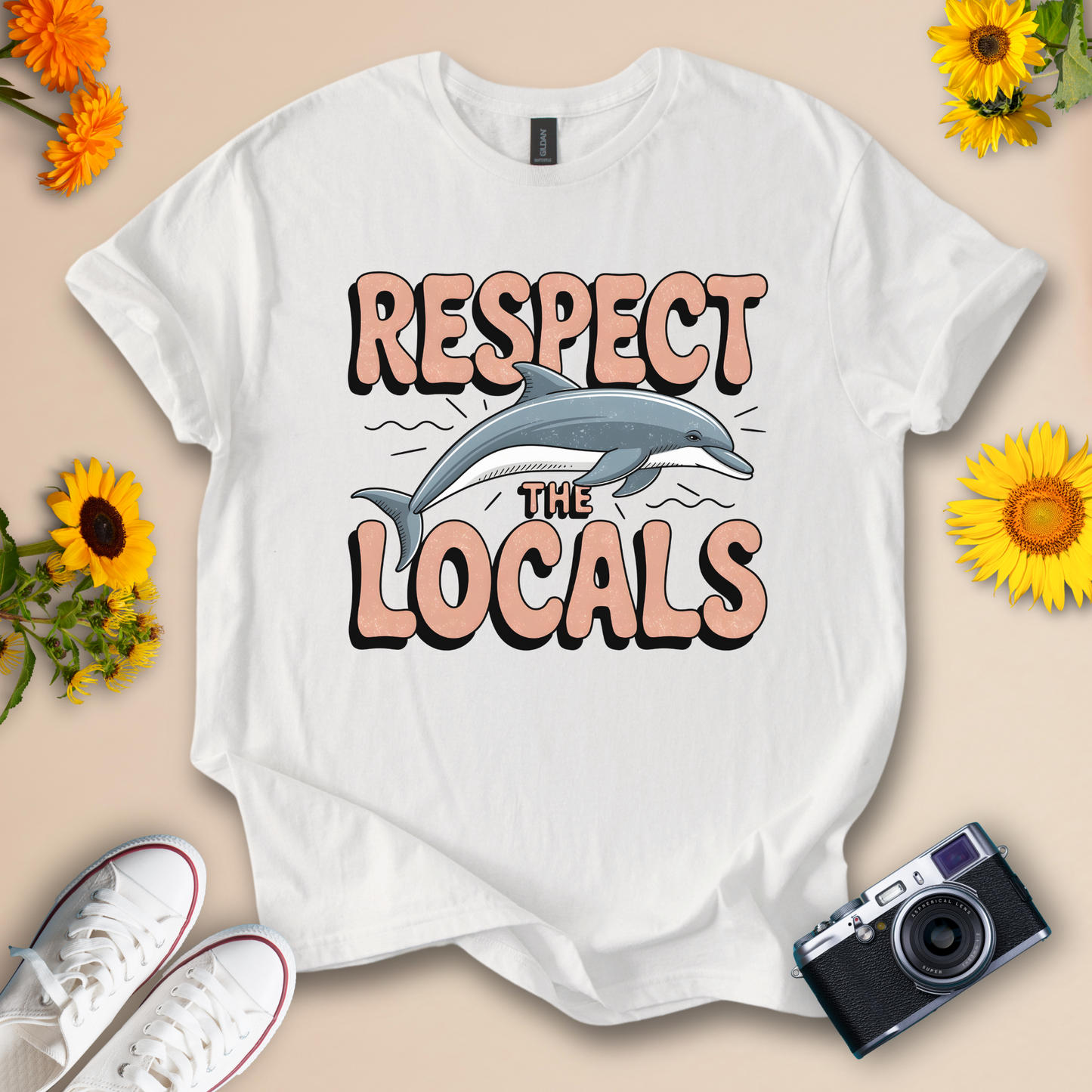 Respect the Locals Tee – Dolphin Graphic Shirt