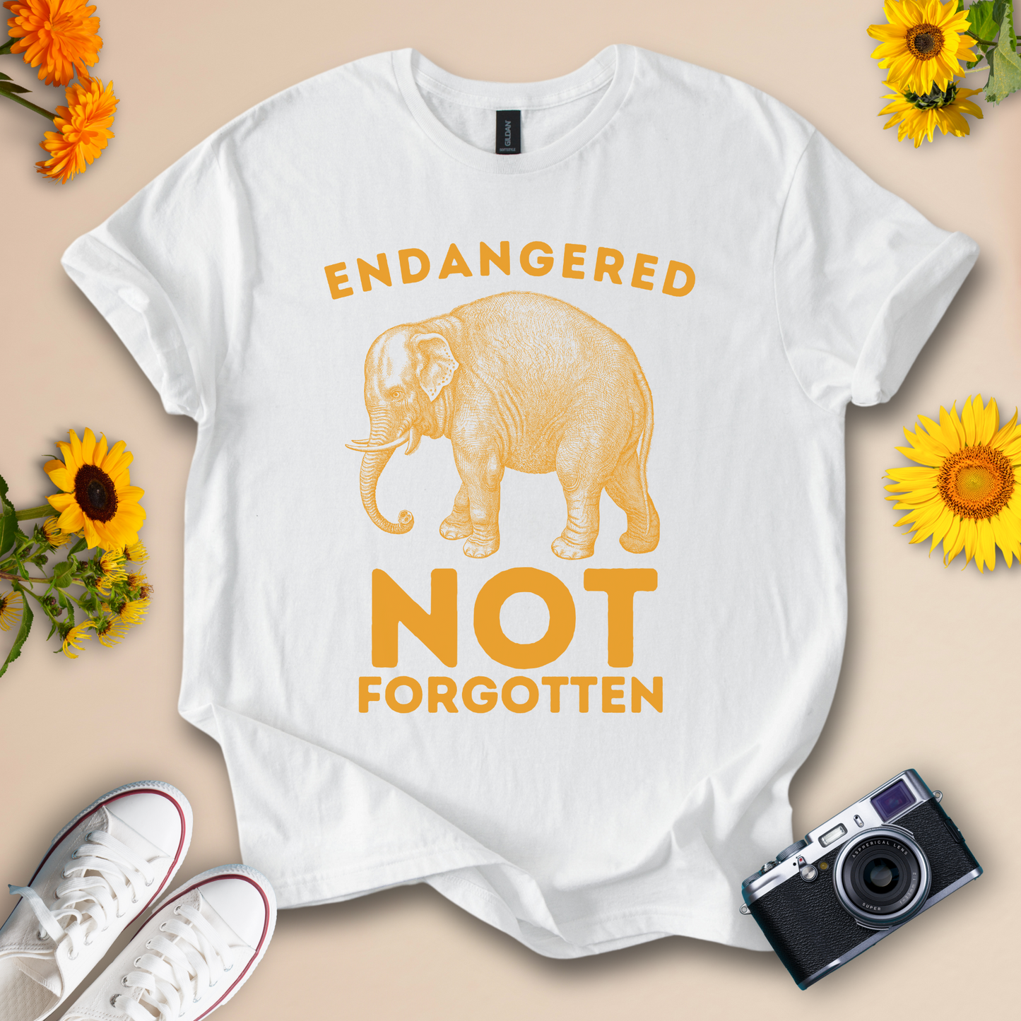 Endangered Not Forgotten Elephant Unisex T-Shirt