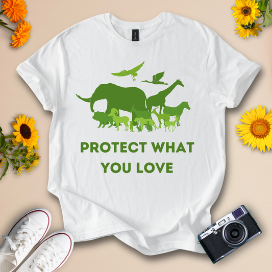 Protect What You Love Unisex Eco-Friendly Wildlife Tee