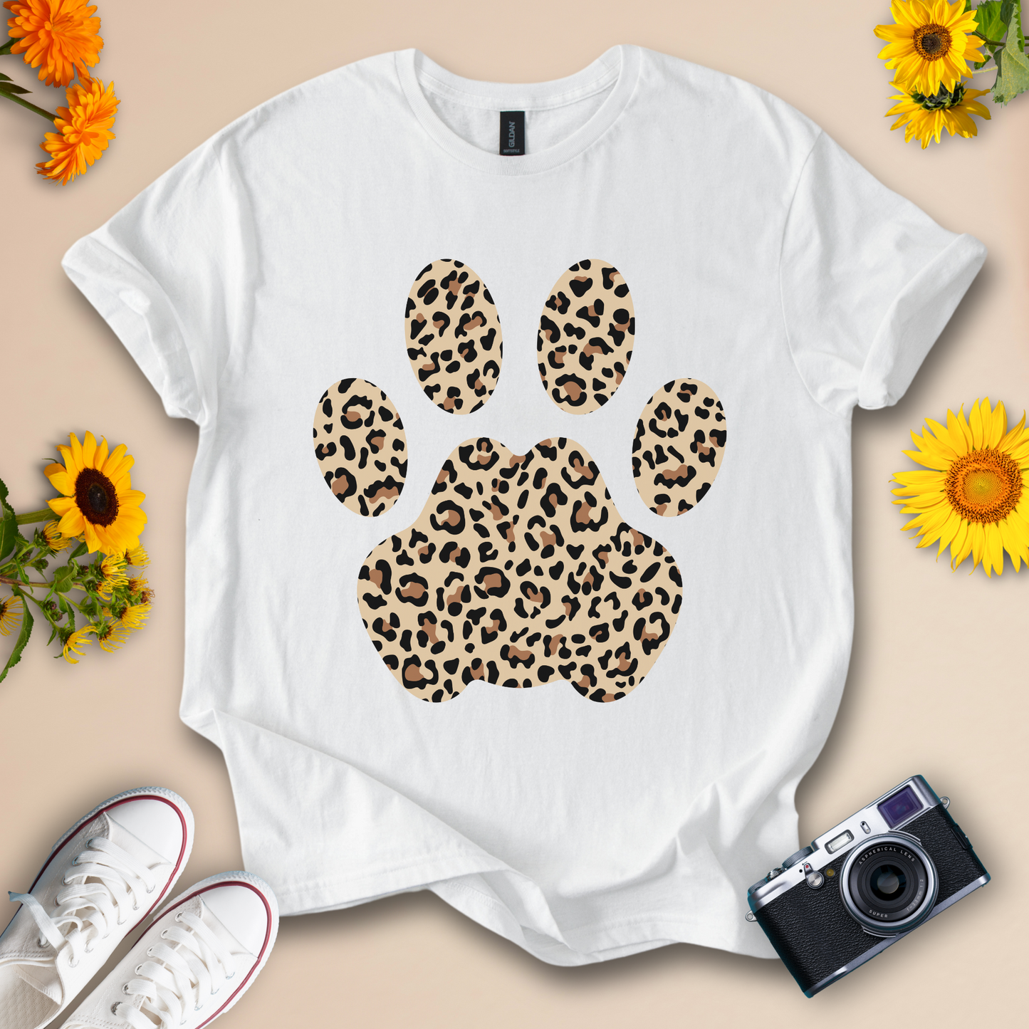 Leopard Print Paw Wildlife Tee
